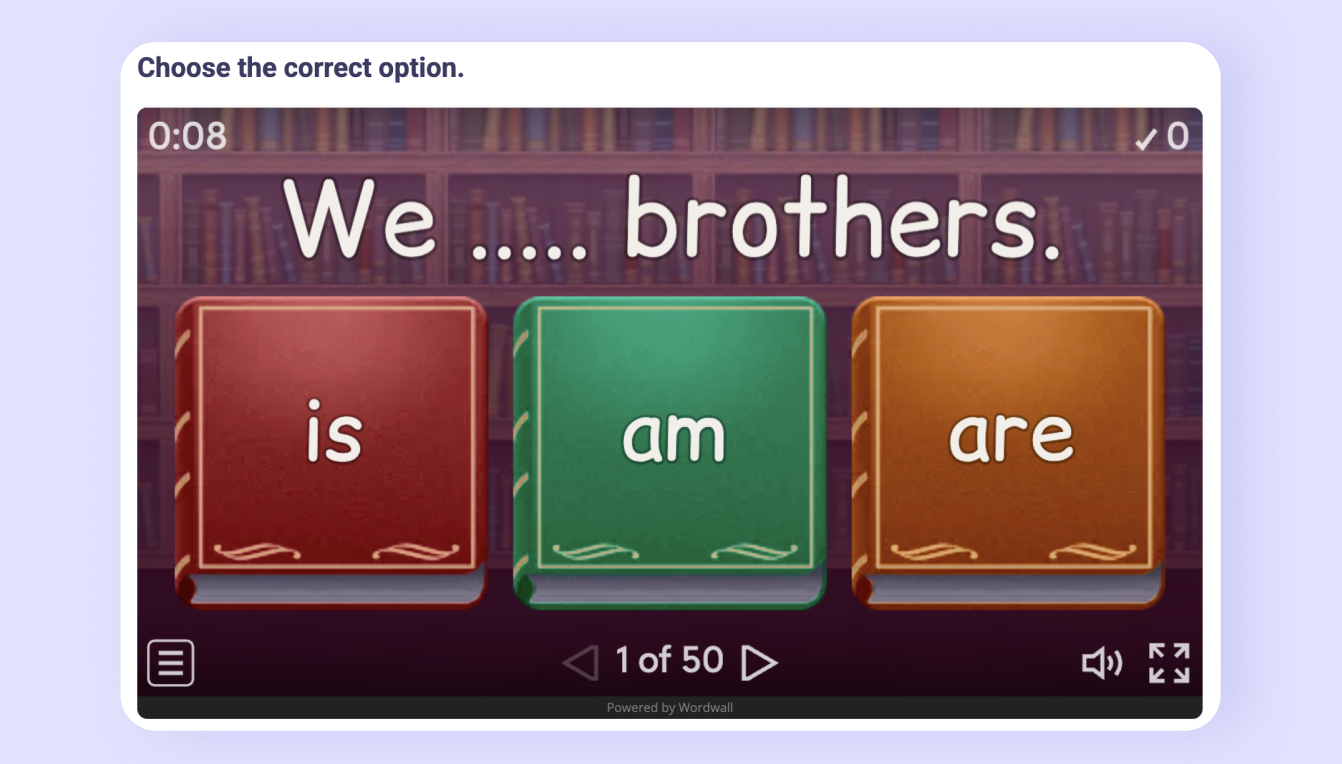 Гра WordWall очима учня